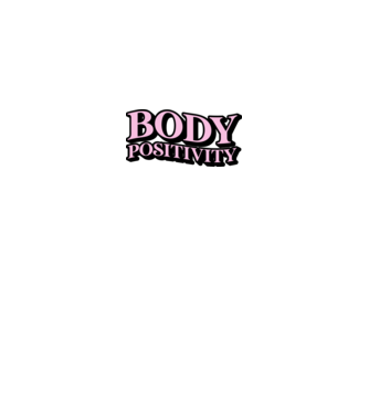 BodyPositivity model alb pe tricou