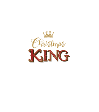 Christmas King model negru pe tricou
