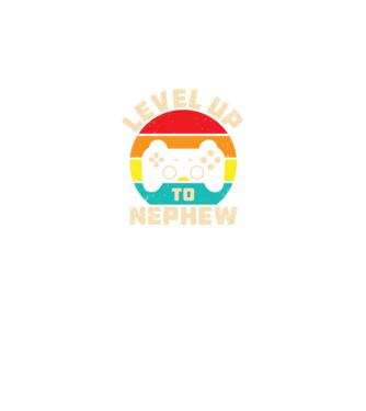 Level Up Nephew model negru pe tricou