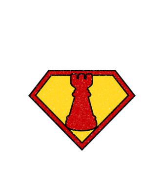 SuperChess turnul de sah model turcoaz pe tricou