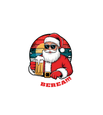 Ho ho ține mi berea! Negru model alb pe tricou