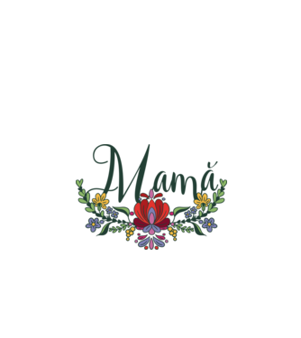 Mamă model alb pe tricou