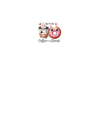 Coffee to my Donut model alb pe tricou