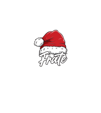 frate Santa Hat model albastru jeanși pe tricou