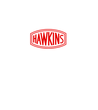 hawkins stranger things model negru pe tricou