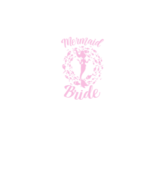 Mermaid Bride model negru pe tricou