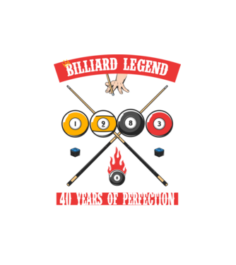 Billiard legend born in 1983 model alb pe tricou