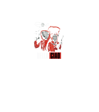 bella ciao money heist model turcoaz pe tricou
