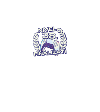 Nivel 38 finalizat! model negru pe tricou