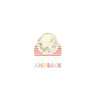 Retro vintage love you to the moon and back MOON model negru pe tricou
