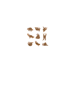 Sloth yoga model negru pe tricou