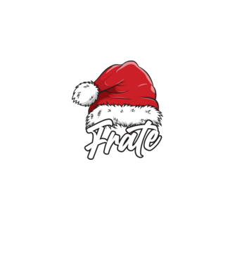 frate Santa Hat model negru pe tricou
