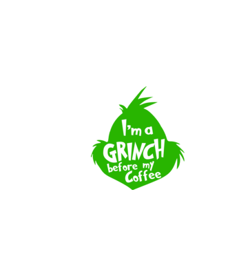 Grinch before coffee model negru pe tricou