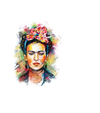 Frida Kahlo model albastru deschis pe tricou