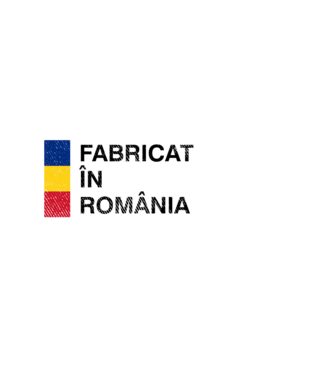 Fabricat în România model alb pe tricou