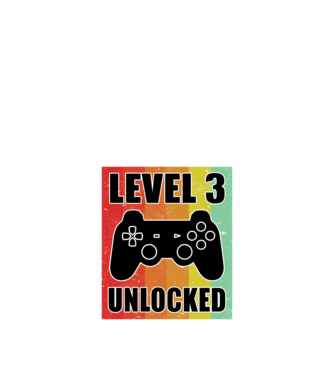 level 3 unlocked retro gamer model negru pe tricou