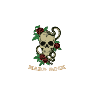 Hard Rock 1 model alb pe tricou