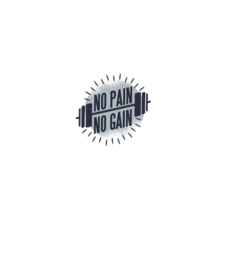 No pain no gain round model roșu pe tricou