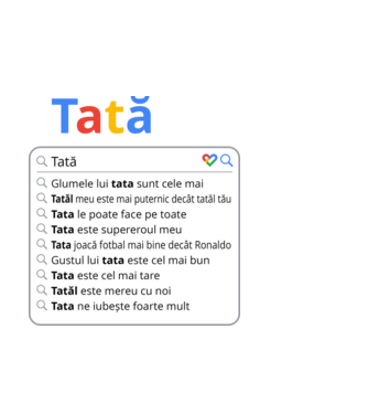 căutare Google Tată model negru pe tricou