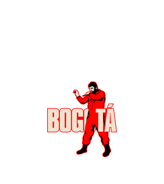 bogota la casa de papel model negru pe tricou