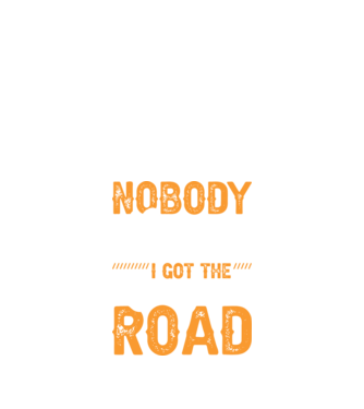 Nobody cared unti I got the longest road model negru pe tricou