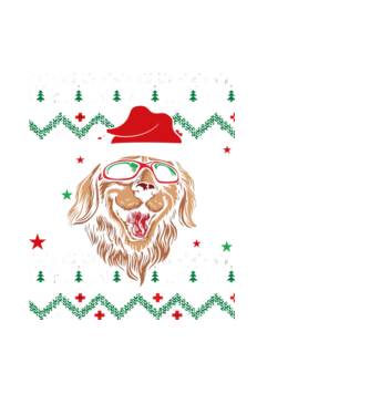 Ugly sweater dog model negru pe tricou