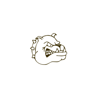 Bulldog model alb pe tricou