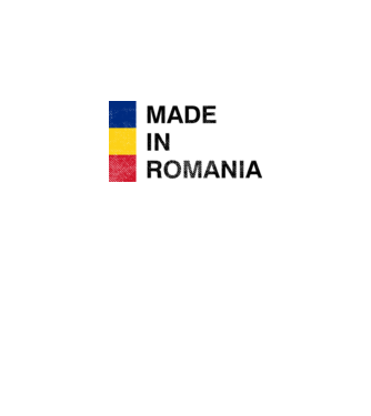 made in romania model alb pe tricou