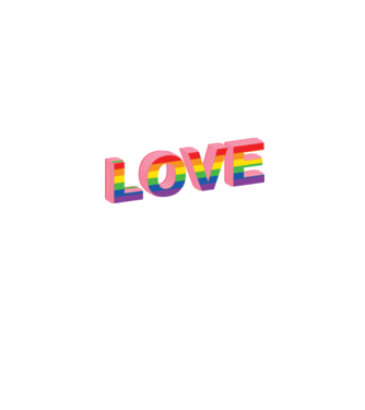 Love pride model alb pe tricou