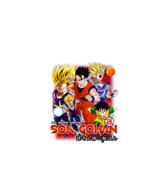 gohan dragonball model negru pe tricou