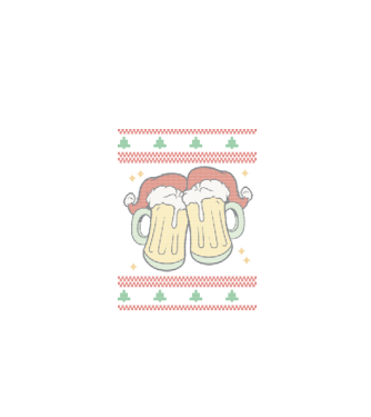 ugly sweater beers model negru pe tricou