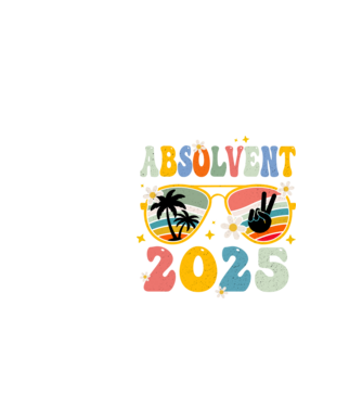 Absolvent 2025 model negru pe tricou