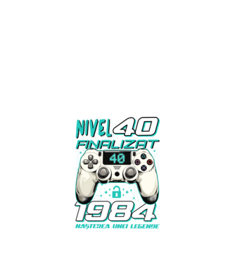 Nivel finalizat 40 1985 model negru pe tricou