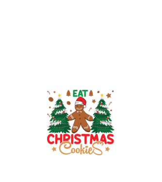 Life is short - eat christmas cookies model negru pe tricou