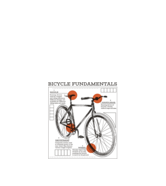 Bicycle fundamentals model nisipiu pe tricou