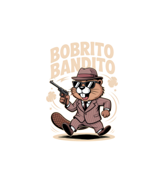 Bobrito Bandito model alb pe tricou