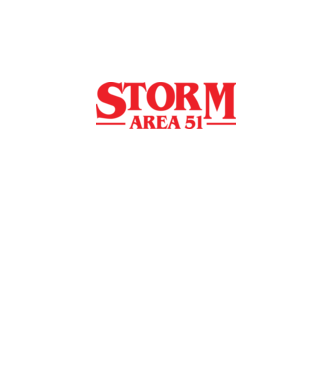 storm area 51 stranger model negru pe tricou