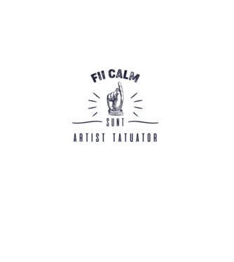 Fii calm, sunt artist tatuator model gri pe tricou