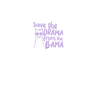 Save the drama from the llama model negru pe tricou