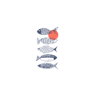 Fish model roz deschis pe tricou