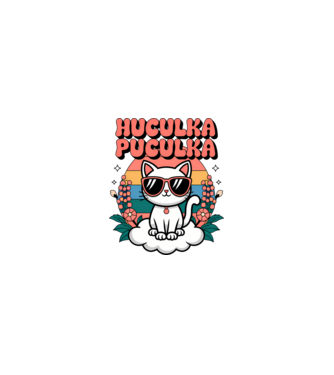 Huculka Puculka pisică 1 model nisipiu pe tricou
