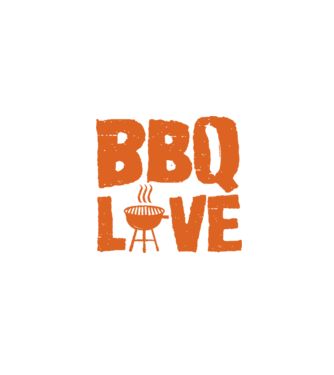 BBQ LOVE model negru pe tricou