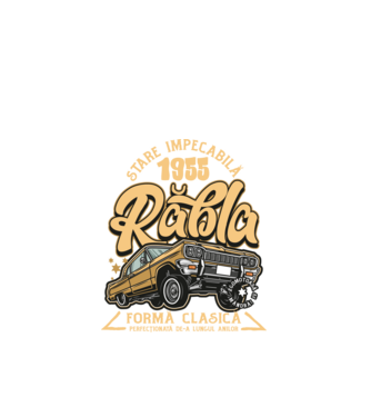 Rablă 1955 model negru pe tricou