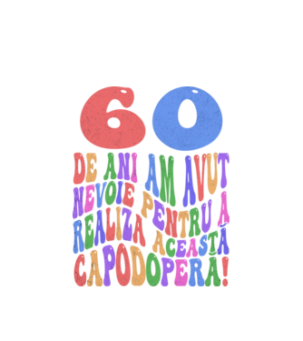 Realiza această capodoperă 60 model alb pe tricou