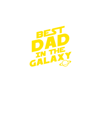 Best dad in the galaxy model negru pe tricou