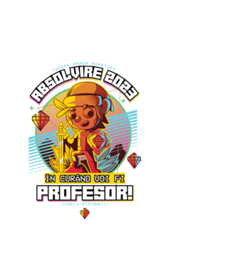 absolvire 2023 profesor model alb pe tricou