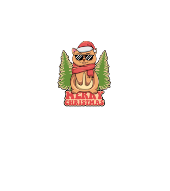 Merry christmas cat model negru pe tricou