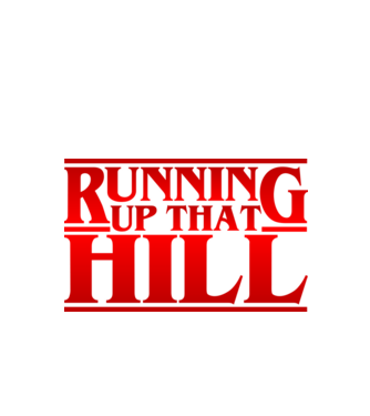running up that hill model negru pe tricou