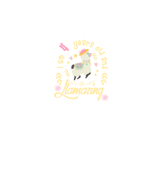 Birthday Llamazing 4 years old model negru pe tricou
