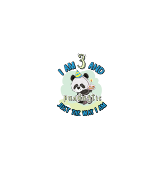 PANDASTIC 3 model alb pe tricou